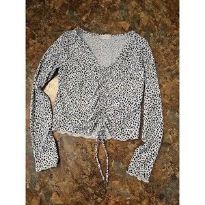 Altar'd State polka Dot Blouse dalmatian print Women's Size Medium (A83)